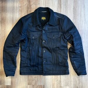 Brave Star Ironside black Selvedge denim Sherpa lined type III trucker jacket